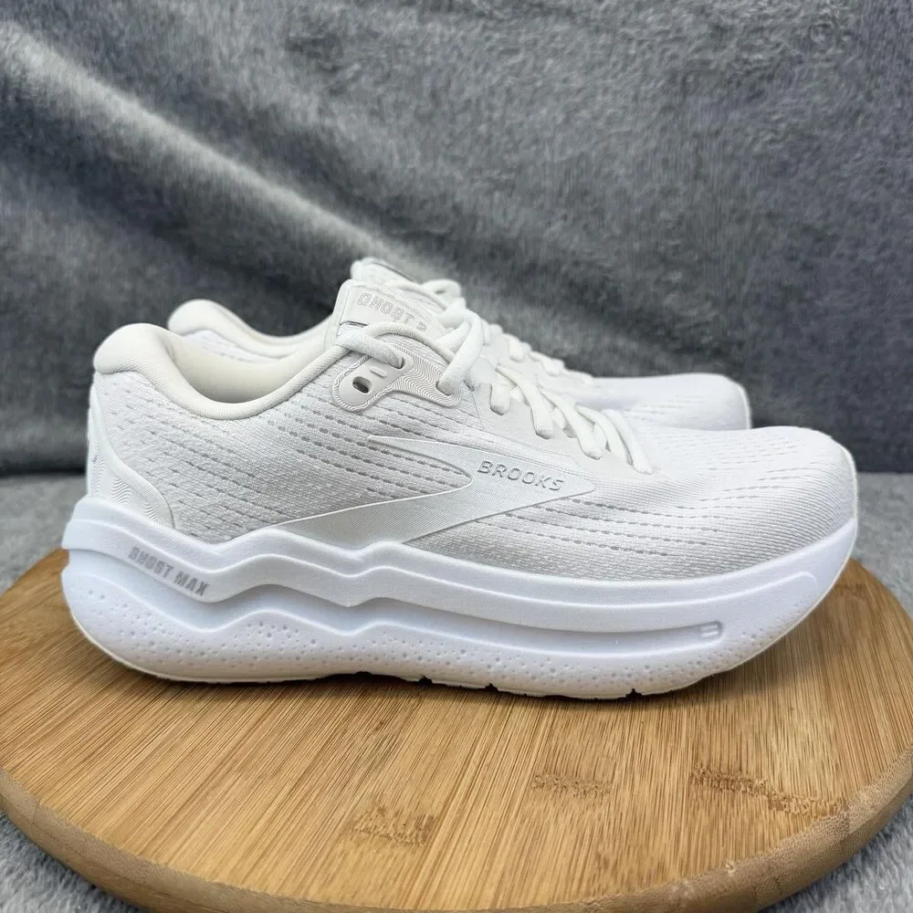 Brooks Ghost Max 2 Shoes Womens Size 7.5 White Running Sneakers 1204201B168